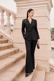 Outlet | Áo vest basic cổ đính hoa