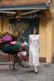 Outlet | Chân váy xòe họa tiết ren sang trọng