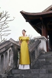 Outlet | Áo dài hai dây tay đính nơ