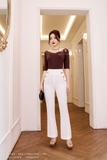 Outlet | Áo cotton thun cổ V tay lỡ