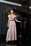 Outlet | Đầm maxi cổ phối bèo