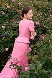 Outlet | (2 màu) Áo kiểu dáng Peplum cổ biến kiểu