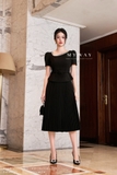 Outlet | (2 màu) Áo kiểu dáng Peplum cổ biến kiểu
