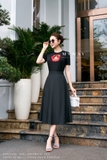 Outlet | Áo cotton thun cổ tròn đính hoa