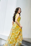 Outlet | Đầm maxi hai dây nhún 3 tầng