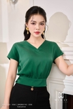 Outlet | Áo kiểu cổ V tay ngắn