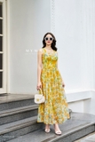 Outlet | Đầm maxi hai dây nhún 3 tầng