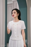 Outlet | Áo kiểu suông ôm đính hoa