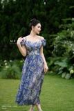 Outlet | (5 màu) Đầm maxi trễ vai tay ngắn
