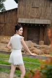 Outlet | Quần short cập cao phối ren