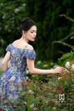 Outlet | (5 màu) Đầm maxi trễ vai tay ngắn