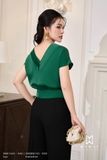 Outlet | Áo kiểu cổ V tay ngắn