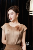 Outlet | Áo sơ mi cổ thuyền vai chờm