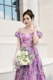 Outlet | (5 màu) Đầm maxi trễ vai tay ngắn