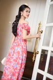 Outlet | (5 màu) Đầm maxi trễ vai tay ngắn