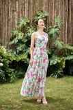 Outlet | Đầm maxi cổ tròn  sát nách