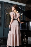 Outlet | Đầm maxi cổ phối bèo