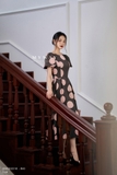 Outlet | Đầm xòe cổ tròn tay ngắn chấm bi
