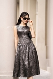 Outlet | Đầm xòe cổ thuyền SILK JERSEY