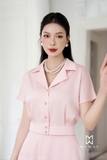 Outlet | Áo sơ mi bo eo tay chờm