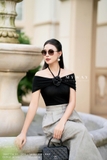 Outlet | Quần suông Culottes dệt nổi