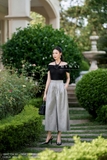 Outlet | Quần suông Culottes dệt nổi