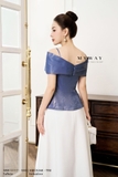 Outlet | (3 màu) Áo kiểu dáng Peplum hai dây