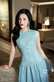 Outlet | Đầm xòe cổ thuyền SILK JERSEY