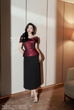 Outlet | (3 màu) Áo kiểu dáng Peplum hai dây