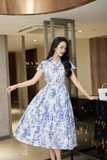 Outlet | Đầm sơ mi xếp ly kèm đai