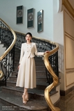Outlet | Áo vest kiểu dài tay công sở đính cúc họa