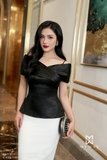 Outlet | (3 màu) Áo kiểu dáng Peplum hai dây