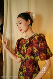 Outlet | (2 màu) Áo dài Thiên Hương tay bồng cổ đính ngọc