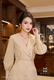 Outlet | Chân váy chữ họa tiết cúc bọc