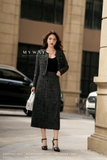 Outlet | Áo vest kiểu Dạ Tweed đính hoa