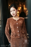 Outlet | Áo vest công sở cổ tròn đính nơ