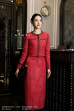 Outlet | Áo vest kiểu Dạ Tweed đính hoa