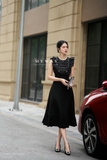 Outlet | Đầm xòe cổ tròn cánh tiên