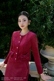 Outlet | Áo vest công sở cổ tròn đính nơ