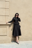 Outlet | Chân váy xòe rủ cạp cao công sở