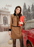 Outlet | Chân váy chữ A dạ Tweed cạp cao