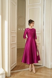 Outlet | Đầm tiệc xòe magenta tay lỡ