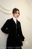 Outlet | Áo khoác bomber Nhung Plush ôm eo