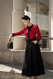 Outlet | Áo vest kiểu Dạ Tweed đính nơ