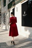 Outlet | (3 màu) Đầm Nhung tay lỡ đính ngọc