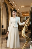 Outlet | (3 màu) Chân váy xòe công sở dáng dài