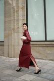Outlet | (3 màu) Chân váy ôm A Simili Leather cạp cao