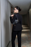 Outlet | (2 màu) Áo vest dài tay vạt chéo kèm belt
