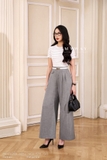 Outlet | (2 màu) Quần ống suông cạp cao công sở xếp ly eo