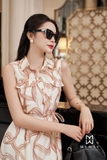 Outlet | (2 màu) Đầm suông tơ không tay họa tiết
